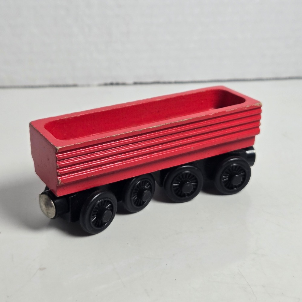 Thomas & Friends Wooden Railway Sawmill Log Car Red Magnetic Toy Train 8 Wheels